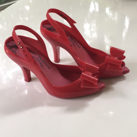 Vivienne Westwood + Melissa, red high heels, US 9 - Picture 2 of 4
